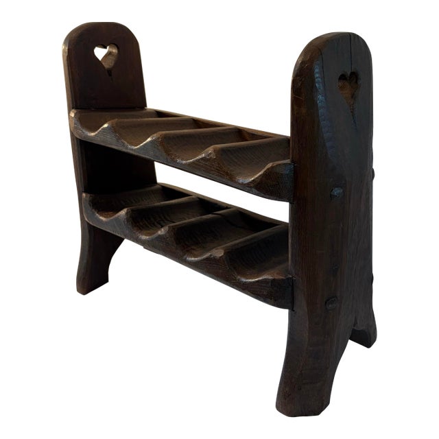 Antique Castle Wood Wine Rack For Sale