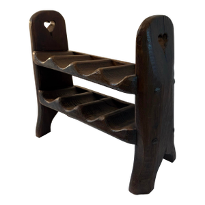 Antique Castle Wood Wine Rack