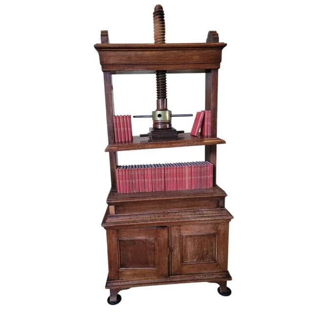 Mid 19th Century 70% Off! Mid 1800's, Large, European Free-Standing Book Press For Sale - Image 5 of 9