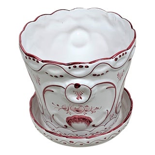 Vintage Planter and Saucer For Sale