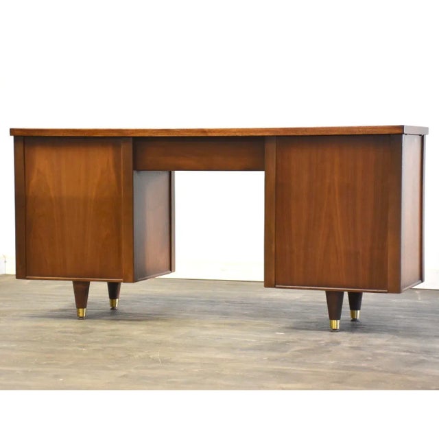 Walnut Mid Century Desk For Sale - Image 9 of 10