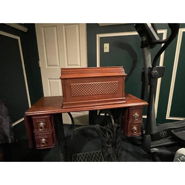 Antique 1891 Singer Sewing Machine With Foot Treadle For Sale - Image 10 of 10