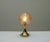 Tan Brass Tulip Base and Crackle Glass Sphere Table Lamp, Germany, 1970s For Sale - Image 8 of 9