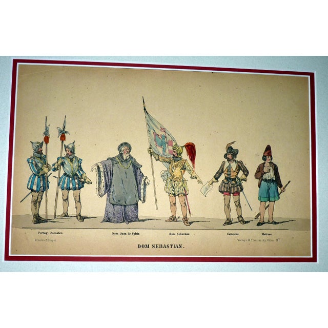 Discover a whimsical piece of 19th-century European theater history with this exceptionally rare, pre-curated set of four...