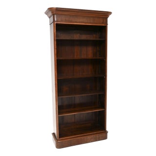 Antique Victorian Open Bookcase, 1860 For Sale