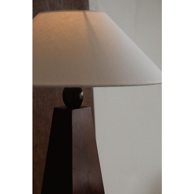 Brown Timeless Elegance Wooden Table Lamp For Sale - Image 8 of 12