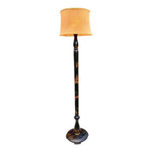 Antique Chinese Export Chinoiserie Floor Lamp for the English Market