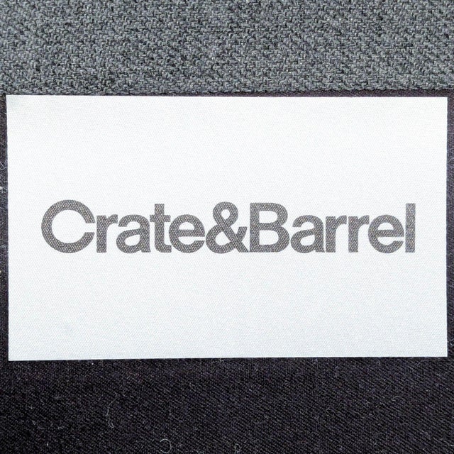 Crate & Barrel Petrie Modern Gray Sectional Sofa With Chaise For Sale - Image 9 of 9