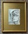 Vintage abstract painting of the profile of a woman. In a gold matte and classic gold frame. Unsigned. Image measures 7.75...