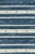 Boho Chic Rug & Kilim's Contemporary Dhurrie Rug in Blue with White Stripes - 8x10 For Sale - Image 3 of 8
