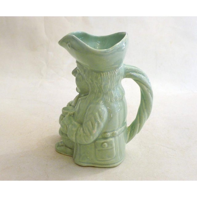 1920s Small English Toby Jug in Pale Green Earthenware by Thomas Cone, 1890s For Sale - Image 5 of 14