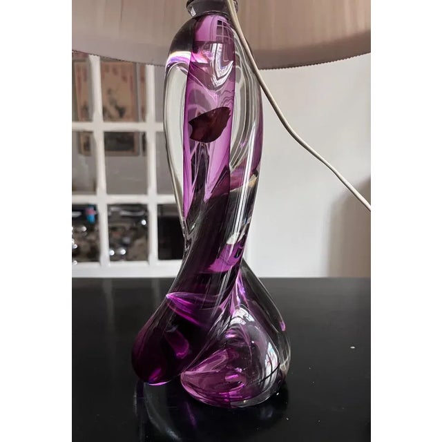 Mid-Century Modern Crystal Lamp from Val Saint Lambert, 1950s For Sale - Image 3 of 10