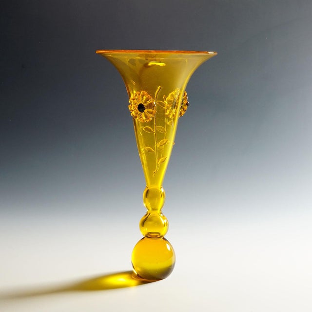 Vintage Murano Art Glass Vase by Franco Moretti Ca. 1970s For Sale - Image 4 of 9
