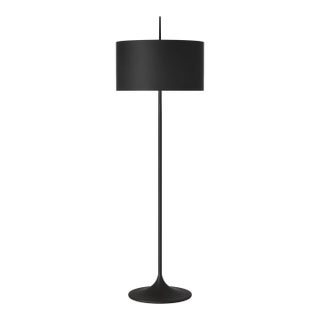 Barbara Barry by Visual Comfort Signature Spinet 62" Floor Lamp in Matte Black with Black Shade For Sale