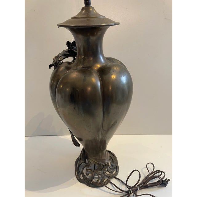 1960s Sculptural Metal Iris Lamp For Sale In Miami - Image 6 of 13