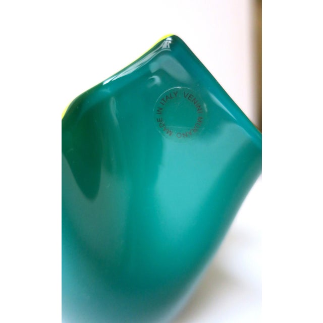 Venini Italian Murano Vase For Sale - Image 10 of 12