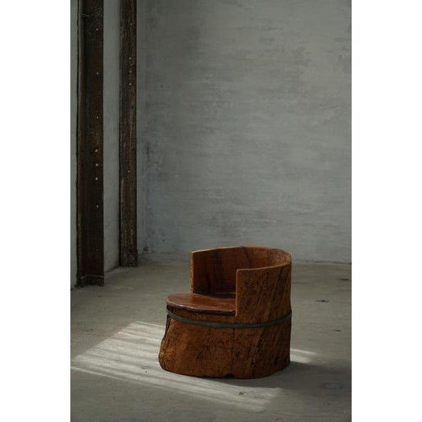 Swedish Primitive Stump Chair in Pine, 1920s For Sale - Image 18 of 18