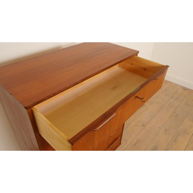 Brown Vintage Danish Chest of Drawers in Teak For Sale - Image 8 of 11