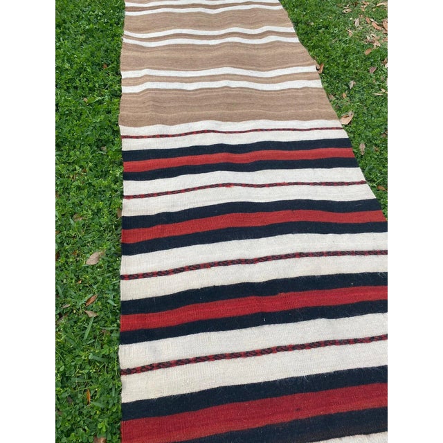 Turkish Turkish Vintage Caucasian Long Kilim Runner Rug For Sale - Image 3 of 13