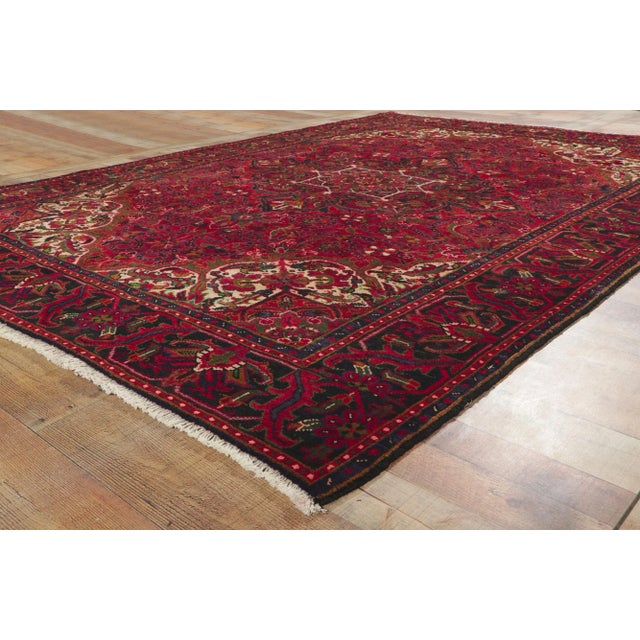 Mid 20th Century Vintage Persian Heriz Rug, 06'09 X 09'04 For Sale In Dallas - Image 6 of 9