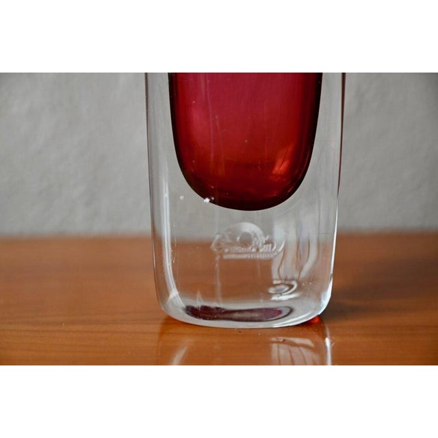 Swedish Glass Vase by Nils Landberg for Orrefors, 1960s For Sale - Image 9 of 13
