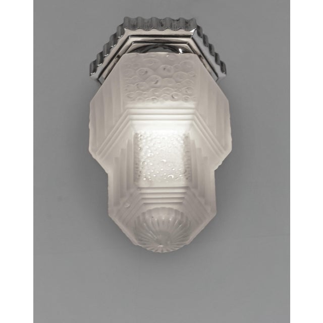 Muller Frères 1930s French Art Deco Flush Mount by Francis Hubens & Muller Freres France For Sale - Image 4 of 12