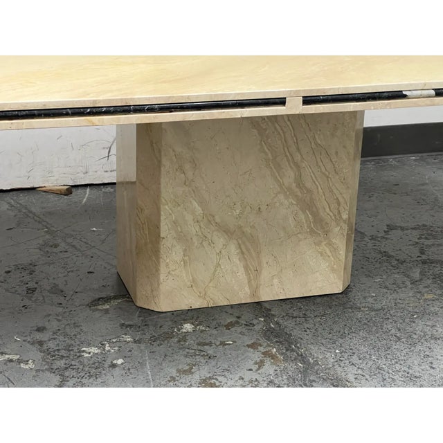Circa 1990's Custom Design Marble Table Top Pedestal Base For Sale - Image 12 of 12