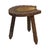 Brutalist Spanish Tripod Wooden Milk Stool For Sale - Image 13 of 15