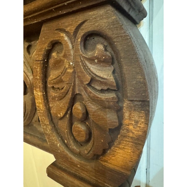 19th Century Oak Mantel With Ornate Carvings For Sale - Image 12 of 18