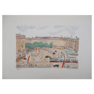 Albert Marquet, Vienna, The Ring, 1947, Original Color Lithograph For Sale