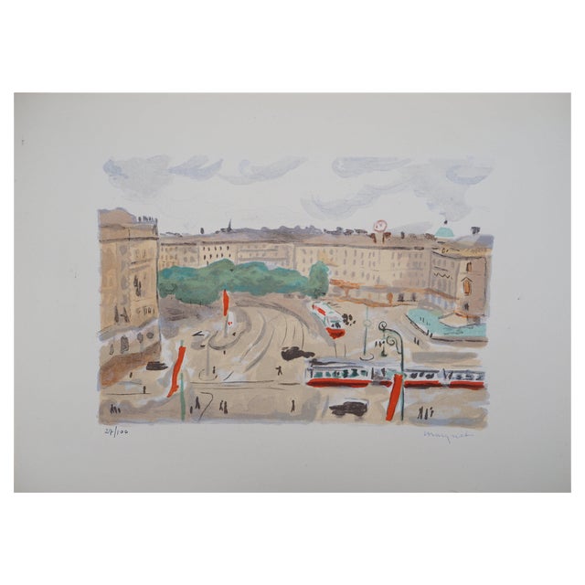Albert Marquet, Vienna, The Ring, 1947, Original Color Lithograph For Sale