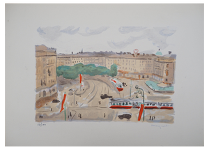 Albert Marquet, Vienna, The Ring, 1947, Original Color Lithograph