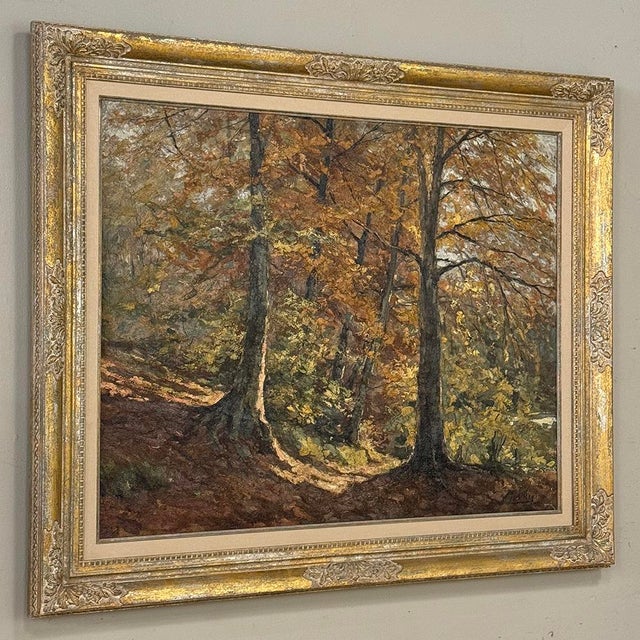 Framed Oil Painting on Canvas by Fernand Ley (1910-1973) 'Path in the Forest' For Sale - Image 4 of 17