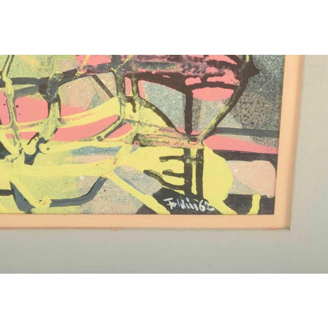 Gunnar Fohlin, Dynamic Abstract Work, 1962, Gouache on Paper For Sale - Image 4 of 6