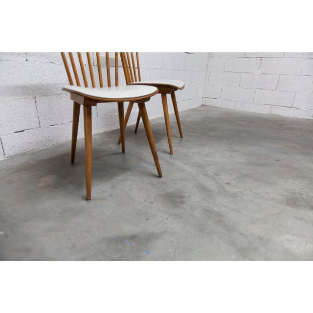 Menuet Chairs with White Vinyl Seats from Baumann, 1960s, Set of 2 For Sale - Image 6 of 18