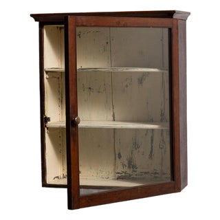 19th Century France Red Wood Display Cabinet For Sale
