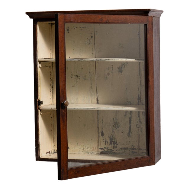 19th Century France Red Wood Display Cabinet For Sale