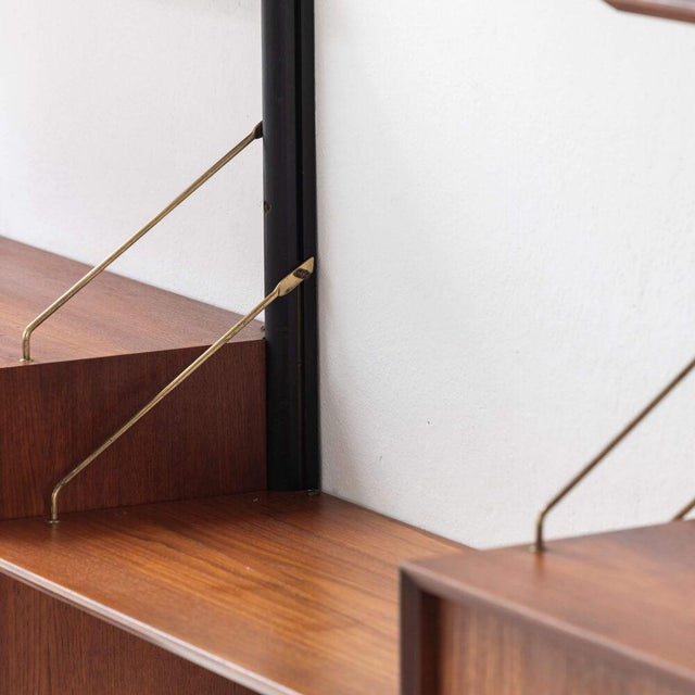 Black 3-Bay Wall Unit by Louis Van Teeffelen for Wébé For Sale - Image 8 of 11