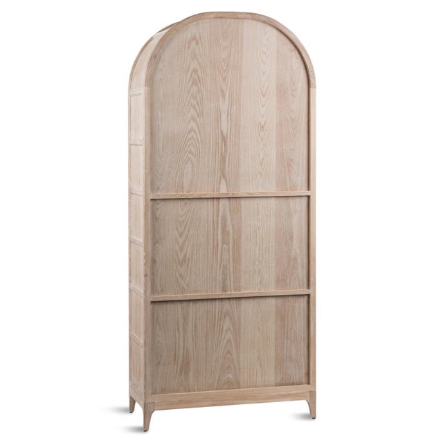 Verona Arched Elm & Glass Bookcase For Sale - Image 4 of 8