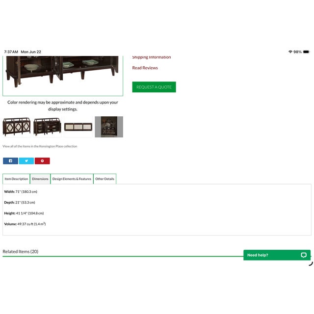 2010s Lexington Kensington Place Wellshire Antique Mirrored Mahogany Sideboard For Sale - Image 5 of 17