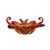 Vintage Orange Murano Glass Bowl For Sale
