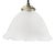 Vintage French Holophane Frosted Glass Pendant Light For Sale