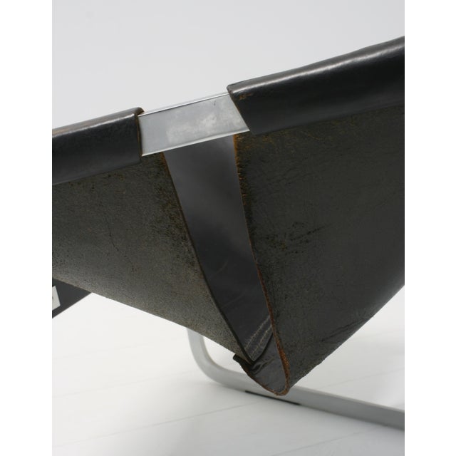 First Edition Leather F444 Cantilever Lounge Chair by Pierre Paulin for Artifort, 1960s For Sale - Image 9 of 18