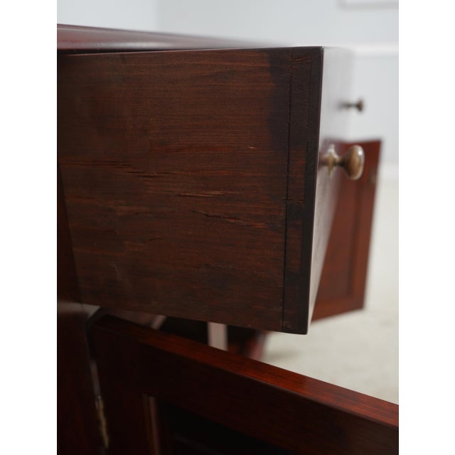 Wood Dr Dimes Primitive Walnut 4 Door Server Buffet For Sale - Image 7 of 18