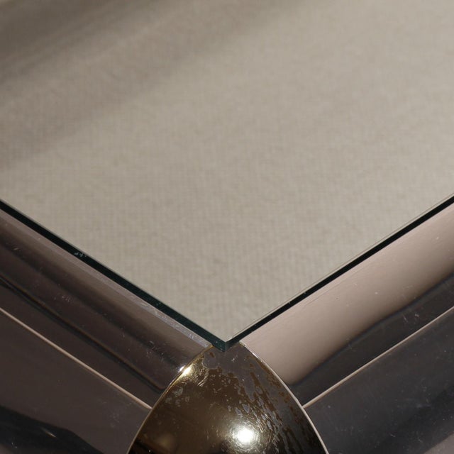 Rectangular Acrylic and Brass Coffee Table in the style of Karl Springer, 1970s For Sale - Image 9 of 18