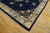 1920s Classic Floral Medallion Navy Blue Background Antique Chinese Peking Rug For Sale - Image 4 of 10