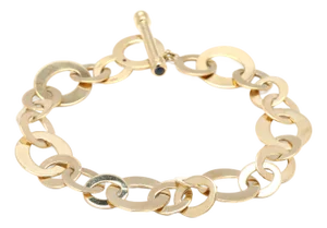 Roberto Coin Circular Toggle Link Bracelet, 18k Yellow Gold, 7.25 Inches