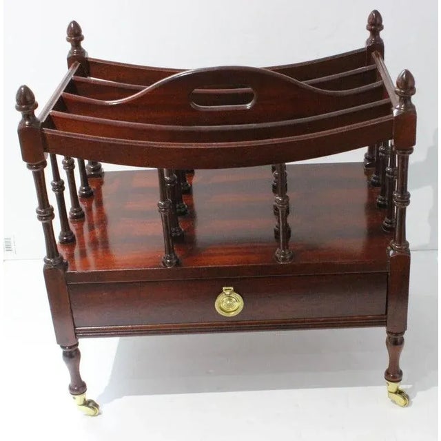 Canterbury Magazine Stand English Regency Style For Sale - Image 10 of 13