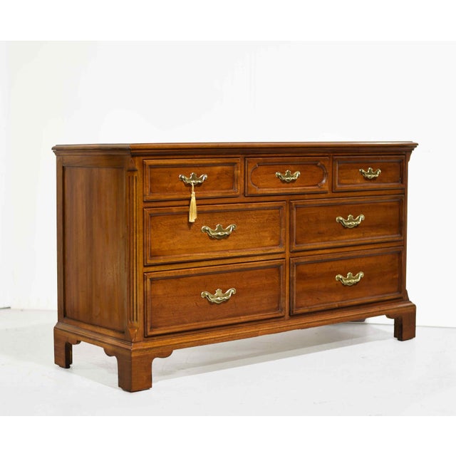 Elevate your home with this stunning Mid Century Georgian Chippendale Lowboy by Davis Furniture of Nashville TN. Crafted...