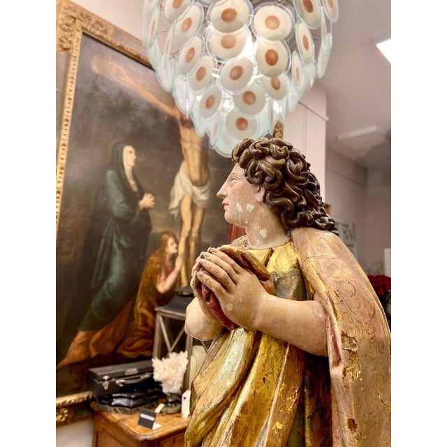 Sculpture Carving "Saint John the Evangelist" ca. 1580, Juan de Anchieta workshop - Castilian School Exquisite carving of...